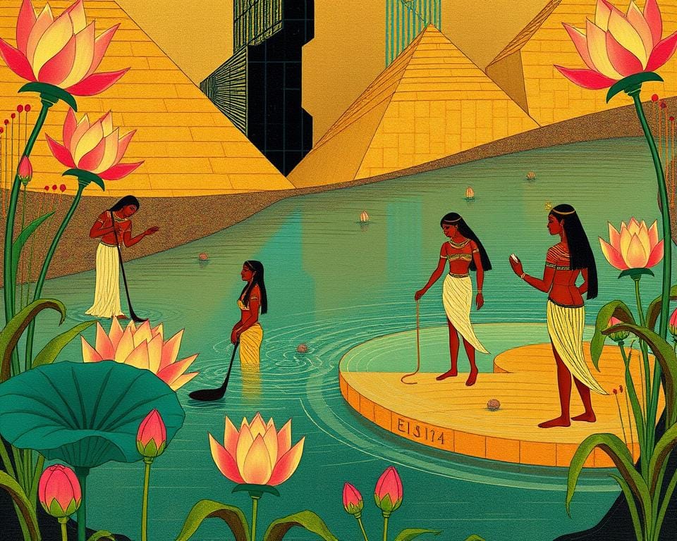Egyptian art water symbolism Egyptian art water symbolism