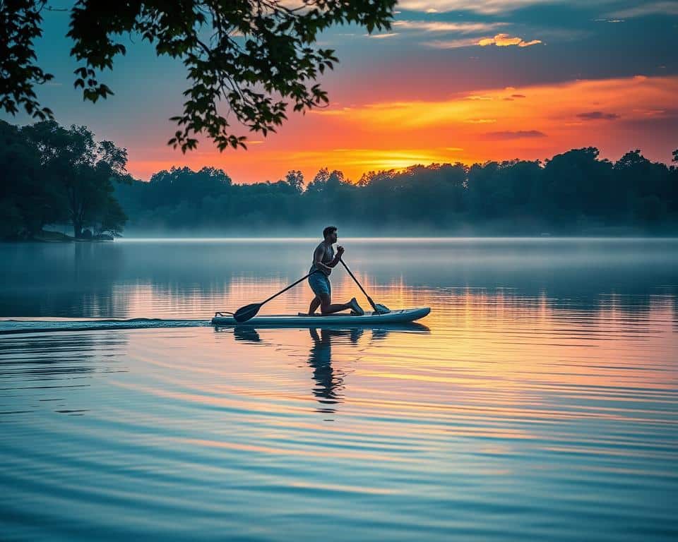 SUP stress relief paddleboarding