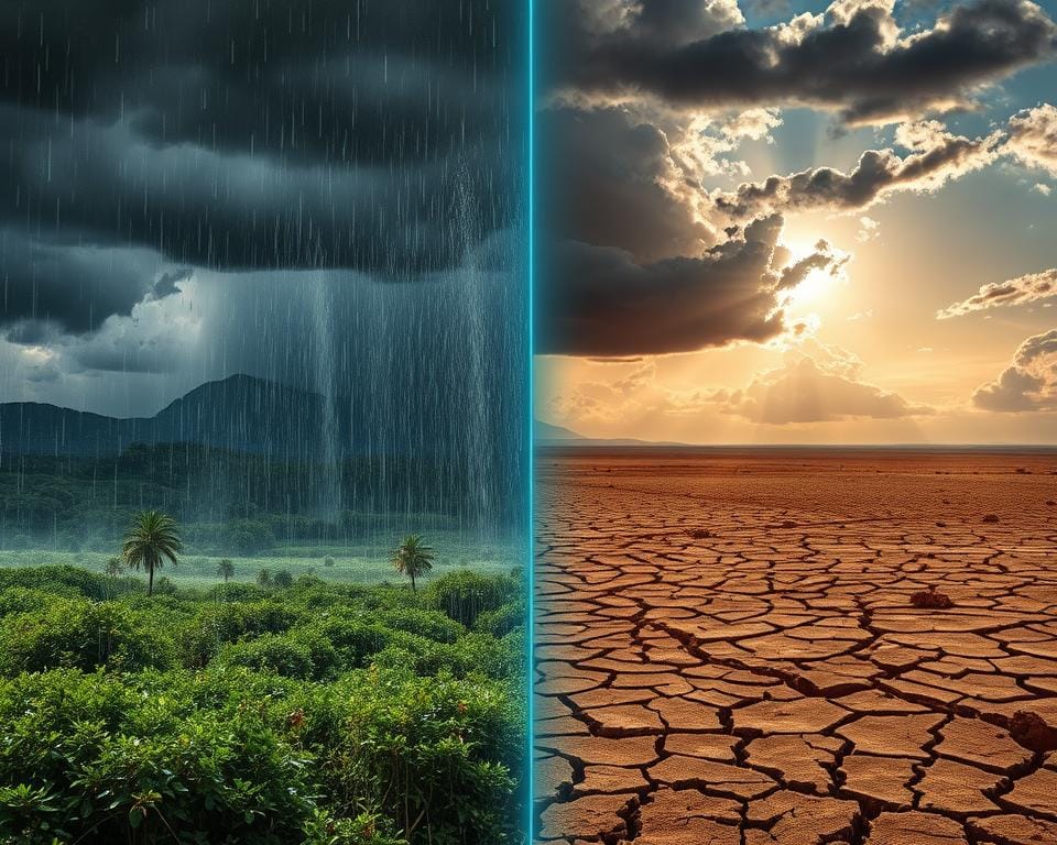 rain patterns and global warming