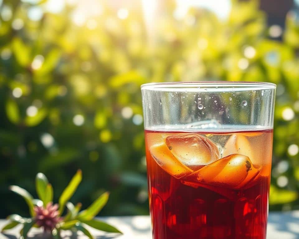 A cool glass of water, beads of condensation glistening in the warm summer sun, set against a verdant backdrop of lush greenery. In the foreground, a vibrant herbal tea infusion, its rich hues and aromatic steam beckoning the viewer to indulge in its restorative properties. The scene is bathed in a natural, soft lighting, creating a sense of tranquility and rejuvenation. The overall composition emphasizes the importance of staying hydrated during the summer heat, with the herbal tea serving as a nourishing, alternative to plain water. The image captures the essence of the section title, inviting the viewer to appreciate the beauty and benefits of hydrating herbal infusions.